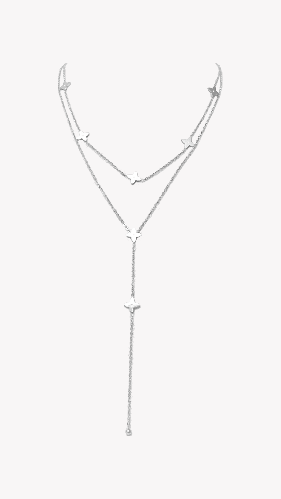 Collier Lou double silver
